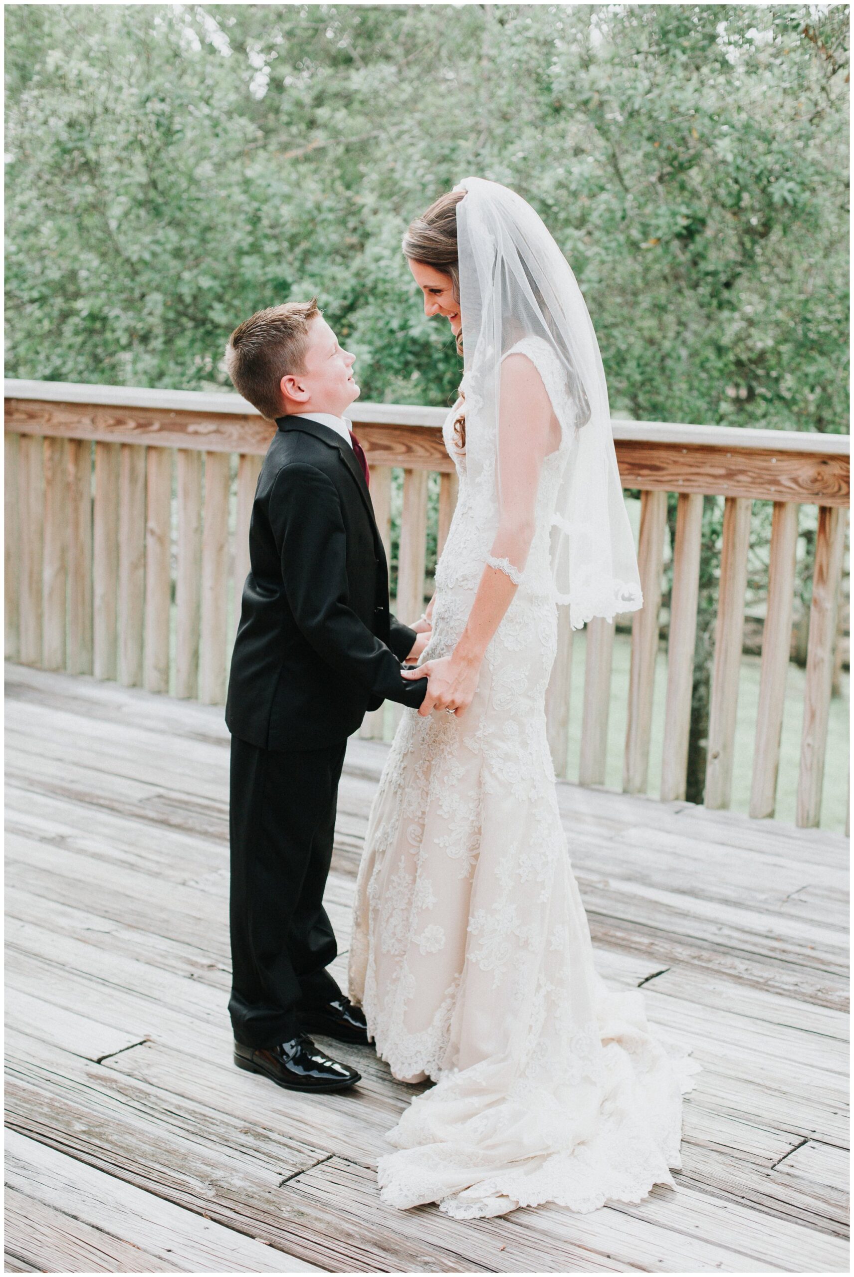 The bride with her sweet son. As a mom, this photo melts my heart!