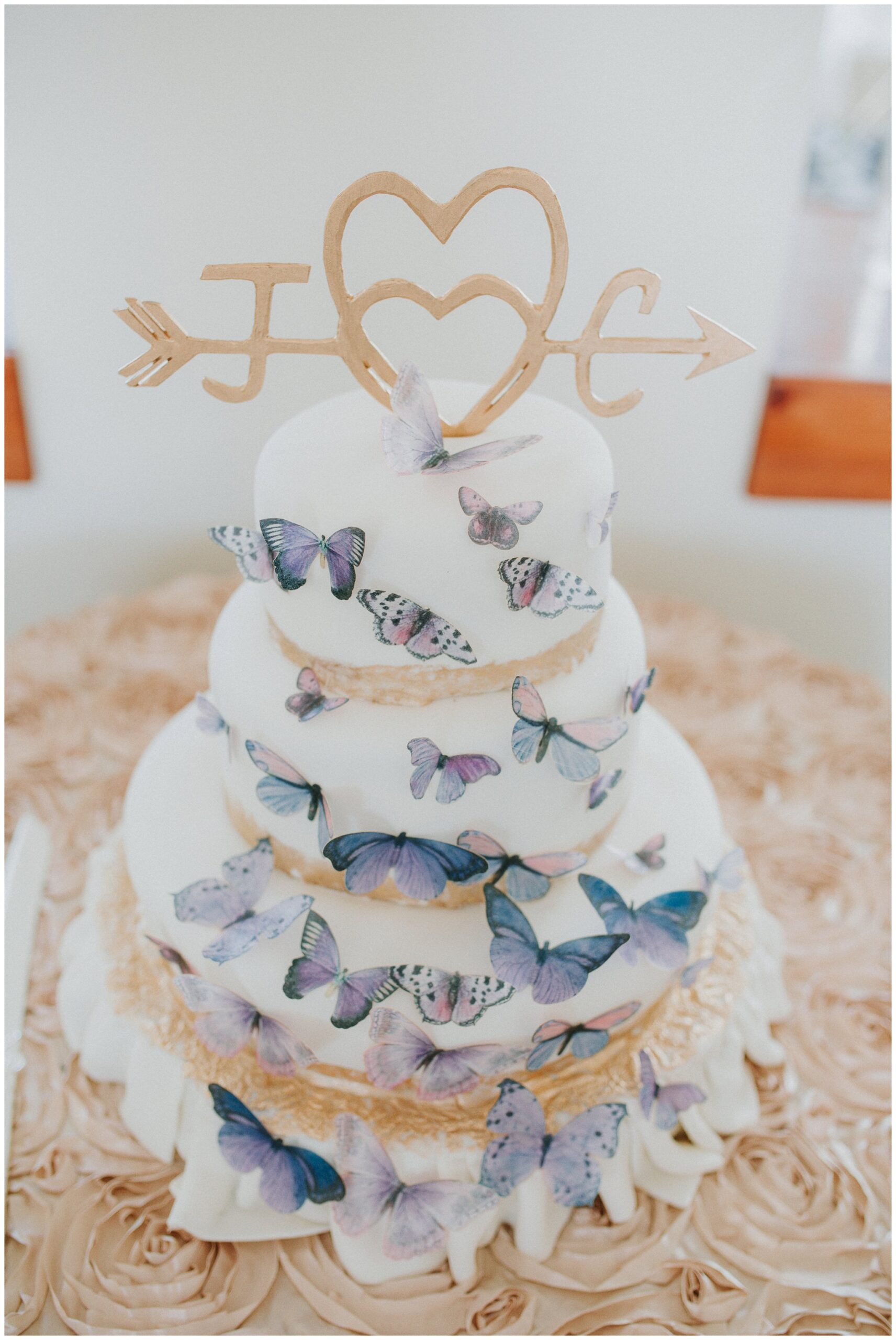 Christine made this cake topper from carved wood! Amazing!&nbsp;